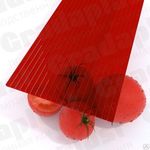 фото Сотовый поликарбонат красный 4,0 мм 6х2,1 м.