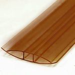 фото Профиль соединительный неразъемный 10 мм для поликарбоната коричневый