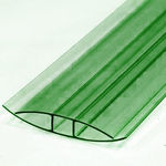 фото Профиль для поликарбоната соединительный неразъемный зелёный 4мм/ 6 м.
