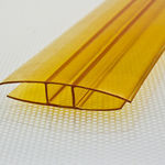 фото Профиль соединительный неразъемный 6 мм для поликарбоната желтый