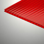 фото Сотовый поликарбонат 6 мм POLYGAL (ИЗРАИЛЬ) СТАНДАРТ красный, 12м*2,1м