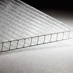 фото Сотовый поликарбонат Колотый лёд прозрачный 6 мм, плотность 1,3