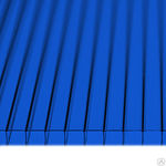 фото Сотовый поликарбонат "КРИСТАЛЛ" Синий 6 мм, плотность 0,91 кг.м2.