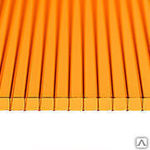 фото Сотовый поликарбонат 25мм оранжевый 2,1х12м
