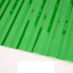 фото Поликарбонат кровельный монолитный 0.8 мм трапеция (зеленый)