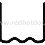фото Скоба воолнообразная надрезанная (100шт) 0,8, арт. SC08001 RedHotDot
