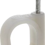 фото Скоба-держатель для круглого кабеля, с оцинкованным гвоздем, 14мм, 30шт