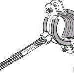 фото Хомут для труб с резиновой прокладкой, болтом и дюбелем 3/4&quot; (25-29мм)