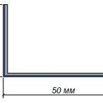 фото Угол наружный ПВХ металл 0,03*0,05*2 м 1,6мм