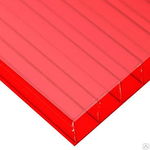 фото Сотовый поликарбонат 4 мм красный усиленный &quot;Сибирские теплицы&quot;