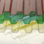 фото Профильный монолитный поликарбонат (1100*6000*1,3 мм) цветной