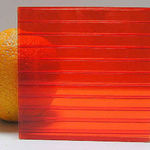 фото Сотовый поликарбонат  КАРБОГЛАС «Кристалл» 4 мм красный (2100*12000 мм)