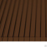 фото Поликарбонат сотовый коричневый 6 мм