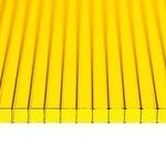 фото Сотовый поликарбонат &quot;КРИСТАЛЛ&quot; Жёлтый 6 мм, плотность 0,91 кг.м2.