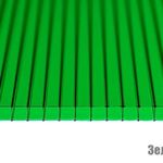 фото Сотовый поликарбонат 12м 20 мм цв. зеленый