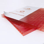 фото Сотовый поликарбонат 8 мм «Юг-стандарт» красный, 2100*6000 мм