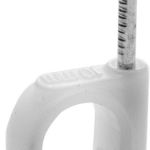 фото Скоба-держатель для круглого кабеля, с оцинкованным гвоздем, 12мм, 60шт