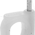 фото Скоба-держатель для круглого кабеля, с оцинкованным гвоздем, 7мм, 100шт