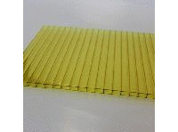 фото Сотовый поликарбонат толщина 10мм/дл 6м Желтый
