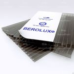 фото Сотовый поликарбонат 4 мм Berolux серый, 2100*12000 мм
