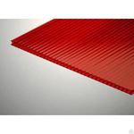 фото Сотовый поликарбонат PetAlex Platino 4 мм красный 0,85 кг/м2 2,1х6м