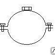 фото Хомут для крепления труб оцинкованный dy 50 внеш. диам.60 толщина стенки