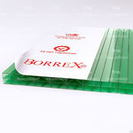 фото Сотовый поликарбонат 32 мм Borrex зеленый, 2100*12000 мм