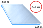 фото Прозрачный монолитный поликарбонат 3 мм (2,05*3,05)