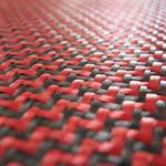 фото Карбоновое волокно комбинир.красное 150 см. 195 гр