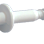 фото Шуруп с С-образным крюком с шайбой белый