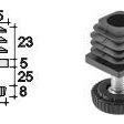 фото 25*25мм заглушка для трубы и профиля с резьбой М8 в комплекте с опорой М8,