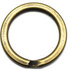 фото 22мм кольцо витое плоское, старая латунь