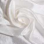 фото Ткань с блестящей поверности "Жатка" белого цвета