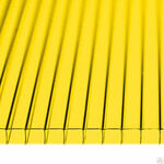 фото Сотовый поликарбонат в листах PetAlex Primavera 8мм желтый 1,1 кг/м2, 2,1х6