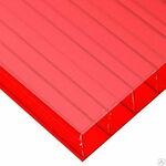 фото Сотовый поликарбонат PetAlex Primovera 10мм красный 1,25 кг/м2, 2,1х12м