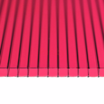 фото Сотовый поликарбонат "КРИСТАЛЛ" Бордовый 4 мм, плотность 0,53 кг.м2.