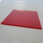 фото Сотовый поликарбонат красный толщина 4-16мм