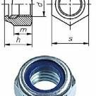 фото М24*1,5 гайка шестигранная самостоп. с нейлоновым кольцом, цинк DIN 985 кл.