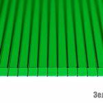 фото Сотовый поликарбонат 12м 10 мм цв. зеленый