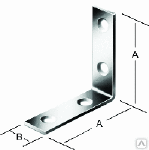 фото 30*30*10*2мм уголок соединительный, метал. VORMANN