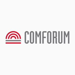 Лого "Comforum" - производство мебели на металлокаркасе для общественных интерьеров